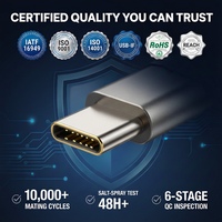 Carcasa Metálica de Estaño para Conector C94, Cubierta de Protección EMI para Cable de Carga USB Tipo-C de 8 Pines, Fábrica de Ensamblaje