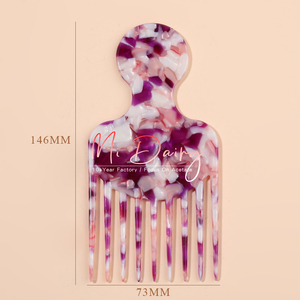 MiDairy Pettine Afro <span class=keywords><strong>a</strong></span> <span class=keywords><strong>Denti</strong></span> <span class=keywords><strong>Larghi</strong></span> da 4 mm, Spazzola per Capelli Ricci, Forcina per Capelli, Pettine <span class=keywords><strong>a</strong></span> Forma di Pugno, Strumento per lo Styling, Pettine Personalizzato 890153 - Product Image 3