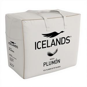 Edredón Nórdico Islandés Kimbatex Textile Home Shop, 92% <span class=keywords><strong>Plumón</strong></span> <span class=keywords><strong>de</strong></span> <span class=keywords><strong>Pato</strong></span>, 275g/m², Algodón, 240 Hilos, Doble Costura, Color Blanco Beige - Product Image 1