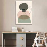 Lignes géométriques abstraites inspirées de Picasso moderne toile Art mural peinture en aérosol décorative de luxe Morandi couleurs huile moyenne