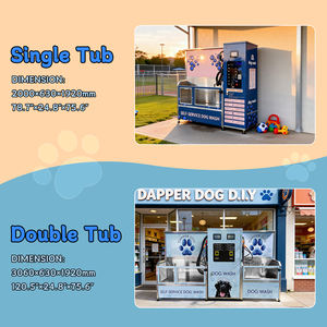 Estación de Lavado de Lujo para Perros con Doble Bañera y Dispensador de Premios, Máquina de Baño de Autoservicio para Mascotas en Tiendas de Cuidado Canino - Product Image 4