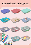 Nouvelle arrivée, boîte à lunch scolaire pour enfants, réutilisable, étanche, 3 compartiments, boîte à lunch bento en acier inoxydable pour enfants