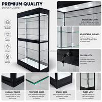 Moderne Glasvitrine für Einzelhandelsgeschäfte mit LED-Beleuchtung Schmuck-Ausstellungsvitrinen Glasvitrinen-Sets