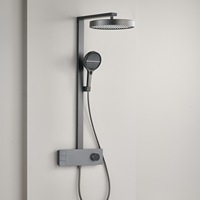 Robinet thermostatique en cuivre poli pour douche, avec jets de massage et de pluie, idéal pour l'extérieur et les appartements