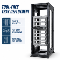 Armoire ouverte ORV3 OCP 21 pouces pour cluster de serveurs IA HPC, barrette de bus 48 V CC, infrastructure de rack de serveur haute densité pour centre de données