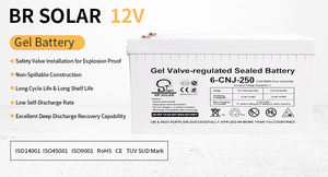 メンテナンスフリー鉛酸ソーラーバッテリー12V 200AH漏れのないUPSジェルバッテリー太陽エネルギー貯蔵用 - Product Image 2