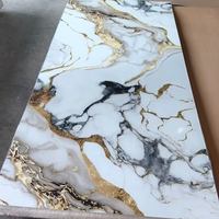 Panel de Pared Interior Decorativo de PVC Impreso en 3D con Diseño de Mármol Clásico, Impermeable, Resistente a la Humedad, Insonorizado e Ignífugo para el Hogar