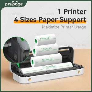 Imprimante thermique Péripage A4 facile à transporter 203dpi Rechargeable BT 210MM Imprimante noir et blanc <span class=keywords><strong>A40</strong></span> Document Printer No Color Pri - Product Image 3