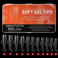 Vente en gros de faux ongles personnalisés par pression embouts d'extension d'ongles en gel souple embouts d'ongles à couverture complète boîte en acrylique