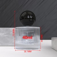 Bouteille en verre vide OEM pour atomiseur, flacon pulvérisateur avec pompe, bouteilles de parfum en verre à rayures verticales