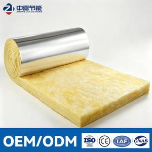 Rouleau de laine de verre recouvert de feuille d'aluminium, barrière vapeur FSK, isolation thermique pour toiture en structure métallique - Product Image 1