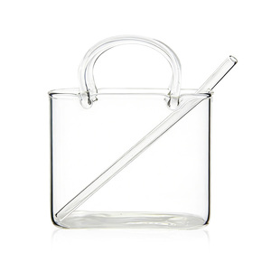 Gobelet <span class=keywords><strong>en</strong></span> <span class=keywords><strong>verre</strong></span> transparent créatif de 26 oz <span class=keywords><strong>en</strong></span> forme de sac à main <span class=keywords><strong>avec</strong></span> <span class=keywords><strong>paille</strong></span> pour boissons à emporter, gobelet INS pour jus et whisky, ustensiles de bar pour fêtes - Product Image 5