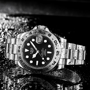 2024 nuevo diseño <span class=keywords><strong>LIGE</strong></span>, relojes deportivos de cuarzo de marca superior para Hombre, pulsera de acero inoxidable, cronógrafo resistente al agua de 30M, <span class=keywords><strong>Reloj</strong></span> de lujo para Hombre - Product Image 5