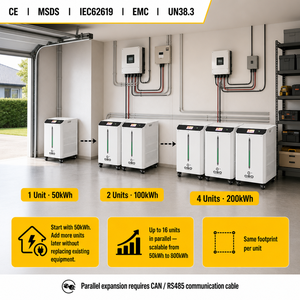 Sistema de Almacenamiento de Energía Solar Todo en Uno de 51.2V, 50 Kwh, Batería de Litio Lifepo4 de 48V, 40-50Kwh, 100KWH - Product Image 6