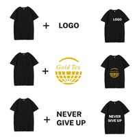 T-shirt en coton 100% Goldtex avec logo imprimé numérique personnalisé, 180 GSM, léger, coupe ample décontractée, vente en gros, vêtements d'été