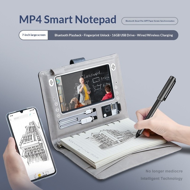 Bluetooth Smart Pen Mobile Phone Screen New AI Smart 7-inch Electronic Notebook Video Recording Fingerprint Business Notebook