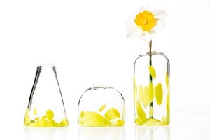 Vaso di <span class=keywords><strong>vetro</strong></span> <span class=keywords><strong>colorato</strong></span> moderno su misura con forme a cupola a cono per la decorazione da tavolo <span class=keywords><strong>centrotavola</strong></span> floreale - Product Image 2