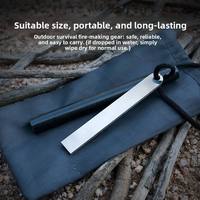 Allume-feu en fer avec manche métallique, allumeur en magnésium, allume-feu en acier pour le camping, la randonnée, les situations d'urgence, la survie, le kit de bushcraft