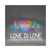 Winbo Dropshipping Vente en gros de néons personnalisés, enseigne « love Is love », enseignes néon LED personnalisées pour la décoration murale, personnalisées