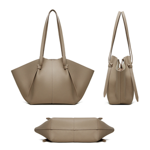 Fabricante OEM Personalizado Diseños <span class=keywords><strong>Originales</strong></span> Cuero de Grano Superior <span class=keywords><strong>Mujer</strong></span> Tote Laptop Bolso de Hombro Messenger - Product Image 4