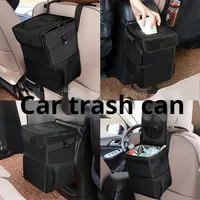 Poubelle de voiture pliable en tissu Oxford imperméable, boîte de rangement créative, sac de rangement suspendu au dossier du siège