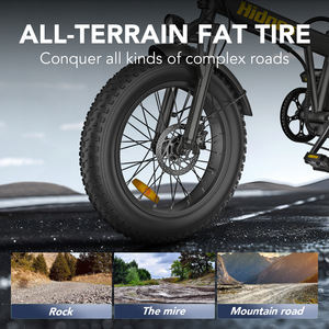 Bicicleta Eléctrica Plegable de Alta Calidad con Llantas Gruesas, Bicicleta Eléctrica Urbana con Ruedas Grandes Hidoes F3 para Adultos con Batería de Litio de 48v - Product Image 4