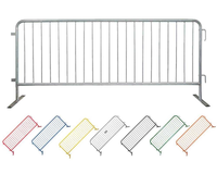 Barrière de contrôle des foules en métal portable, clôture temporaire pour la gestion des files d'attente lors d'événements, de concerts et de stades