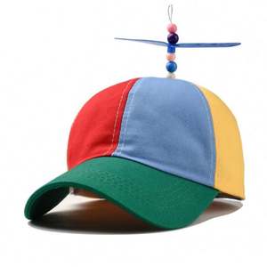 Gorra de Béisbol Unisex con Bordado 3D de Hélice de Helicóptero, 100% Algodón, Barata al por Mayor, para Promoción, Colores Variados, Juguetes para Niños - Product Image 1