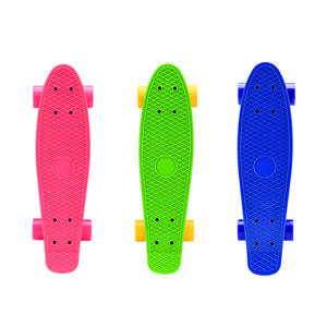 Autre planche à roulettes portable en plastique de 22 pouces en forme de bâtonnet de glace pour adulte, couleur vert-jaune, style tendance - Product Image 5