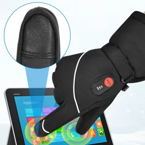 中国制造商女性男性触摸屏充电电池加热滑雪手套