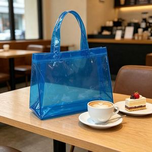 Custom Logo Pvc Waterproof Handbag <b>Plastic</b> <b>Tote</b> for Clothing Packaging Gift Reusable Durable Shopping Bag - Product Image 3