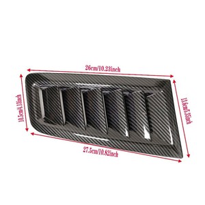 Rejillas de Ventilación de Fibra de Carbono para Capó, Verticales, Negras, Universales, con Clip - Product Image 3