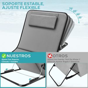 Elegante Tapete de Playa Portátil de Acero Ligero, Diseño Confortable, Apto para Uso en Exteriores y en la Playa - Product Image 3