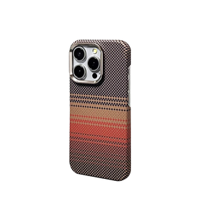 Pour IPhone16 Pro Max aramide Texture magnétique couverture de téléphone portable coque à moitié enveloppée PC téléphone étui de protection - Product Image 1