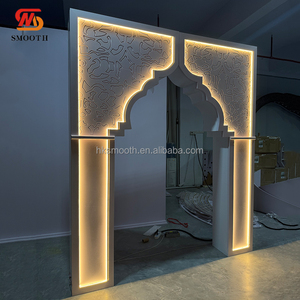 SMOOTH Custom Heavy Duty <b>Wedding</b> Stage LED Backdrop Glowing Muslim Indian White With Warm Light Festival Acrylic <b>Wedding</b> Arch - Product Image 2