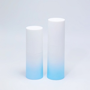 Private Custom 20ml 30ml 50ml Plastic Frost Gradient Blue <b>Pink</b> Vacuum Spray <b>Bottle</b> Cosmetic Emulsion Lotion Airless Pump <b>Bottle</b> - Product Image 4