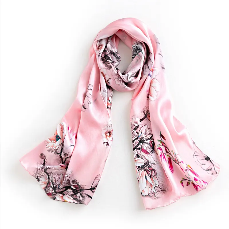 Silk scarf women's summer printed scarf Chinese style lady's long shawl