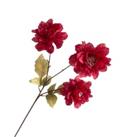 Dekorasi Kamar Pengantin Bernuansa Merah, Mawar Sutra Bertema Merah, Gaya Cina, Dekorasi Pesta Pertunangan, Dekorasi Kamar Pengantin, Terinspirasi Musim Gugur