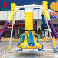 Manège Mini Pendule Frisbee à 6 Places, Thème Divertissant Marteau Météore, pour Parc d'Attractions et Fête Foraine, Prix Abordable, À Vendre