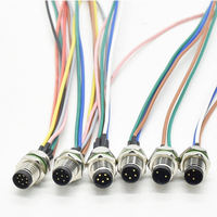 Conector de Aviación IP67 Impermeable M12 de 5 Pines con Adaptador de Código A, Cable de 60V, Arnés de Cableado para Tablero de Automóvil