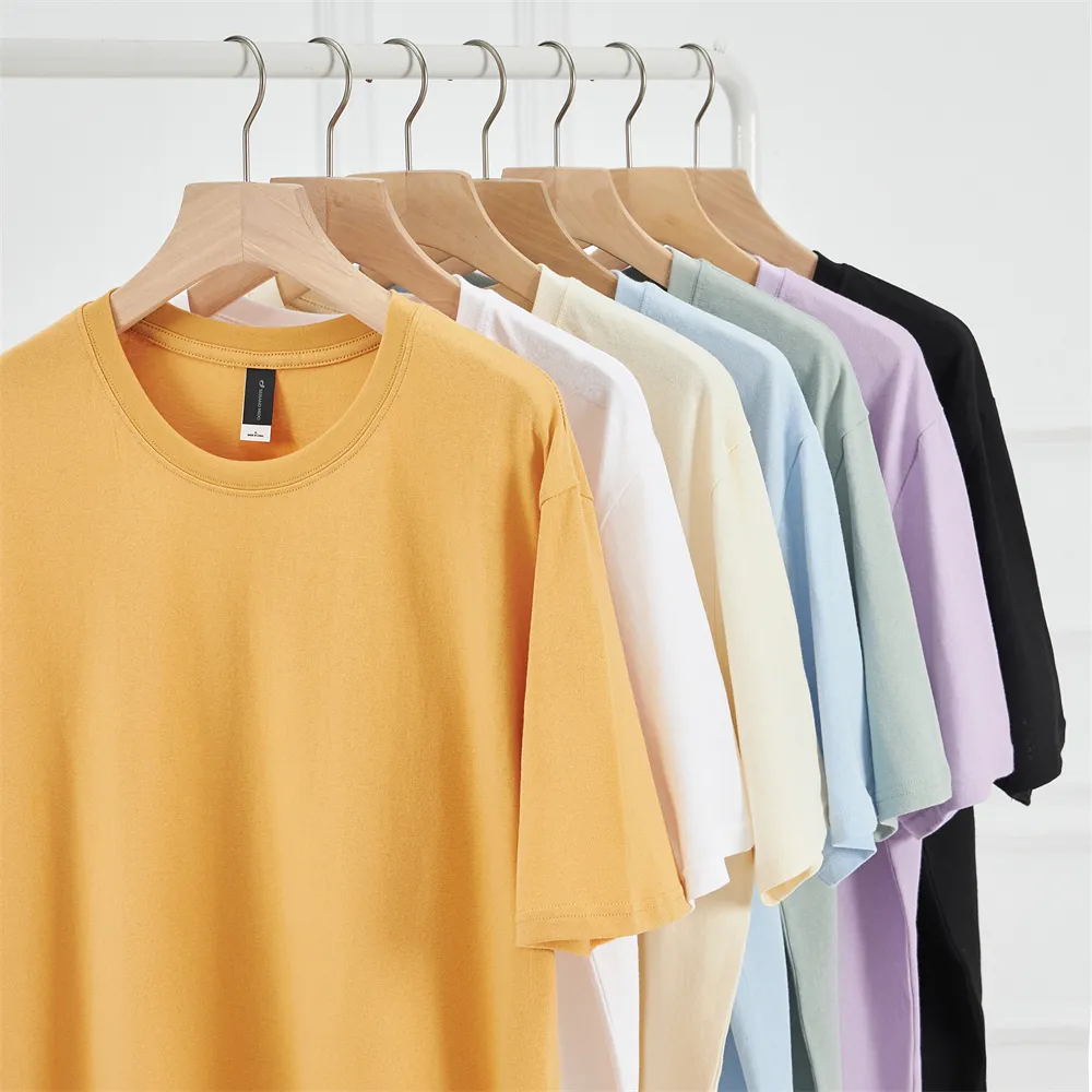 Hochwertige US-Größe Gramm Großhandel Streetwear Custom T-Shirts Baumwolle Blank Plain Herren T-Shirt