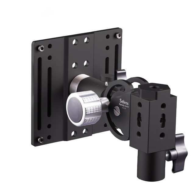 Selens Quick Release VESA Monitor Plate Single Dual Articulating Arm Swivel Tilt Mount Holder for Film Director Cart Workstation