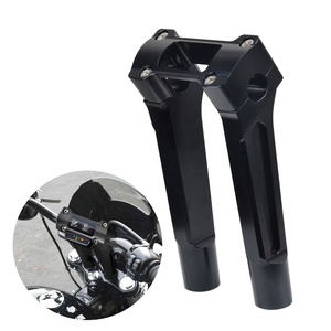 Goldfire – support de guidon de moto de 6/8/10 pouces pour Harley <span class=keywords><strong>Dyna</strong></span> M8 Softail Street Bob 2018 2019 2020 2021 (noir) - Product Image 3