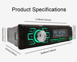 SUN-RISE Lecteur MP3/MP4 universel 1 DIN, autoradio FM BT AUX USB, écran LED, enregistreur audio, mains libres, garantie 1 an - Product Image 2