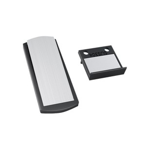 Zhan Han – butée de sol magnétique ultra-fine pour porte vitrée, finition brossée en acier inoxydable, fonctionnement manuel, fixation au sol - Product Image 3