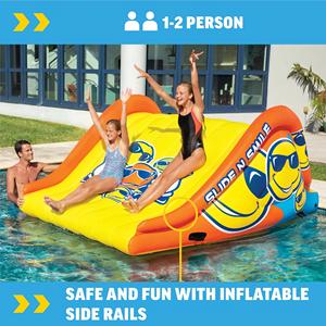 Factory Direct MAKE WAVES Giant PVC Inflatable Floating Water <b>Slide</b> 2 Lanes 9 Ft Double <b>Slide</b> ELI-B132 100-500kg Kids Adults - Product Image 2