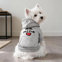 PETCIRCLE Polyester huisdierkleding voor kleine honden, puppy's, schattige herfstoutfit voor koud weer, mijn Valentijnsdag-sweatshirt met letter