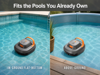 Robot de nettoyage de piscine sans fil, nettoyage automatique, autonomie de 150 à 180 minutes, filtre amovible de 0,1 mm, batterie de 5200 mAh, nettoyage facile à domicile