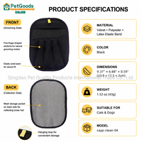 Guante electrostático de cinco dedos para eliminar pelo de mascotas, reutilizable, ecológico, de poliéster, para gatos, perros, sofá, coche, aseo.