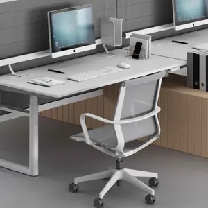2024 nuovo stile di Design moderno un pezzo fisso bracciolo fisso PU sedia da ufficio girevole Executive Manager sedie da ufficio
